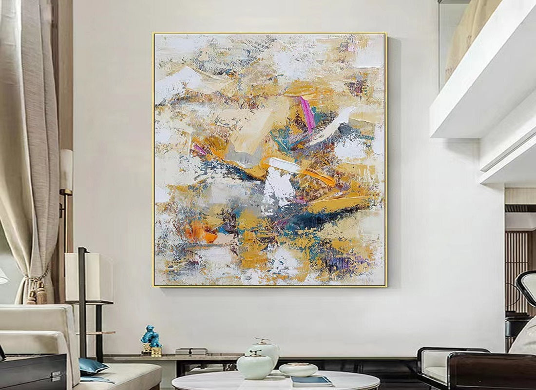 Handcrafted Abstract Painting, Modern Wall Art for Home Decor AB0084C