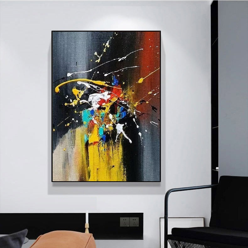 Handcrafted Abstract Painting, Modern Wall Art for Home Decor AB0085A