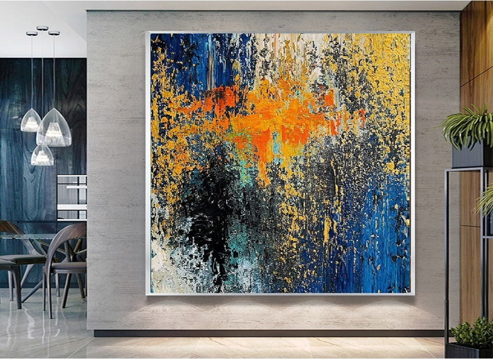 Handcrafted Abstract Painting, Modern Wall Art for Home Decor AB0086C