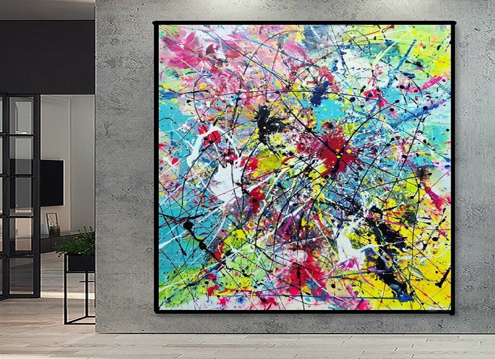 Handcrafted Abstract Painting, Modern Wall Art for Home Decor AB0087C