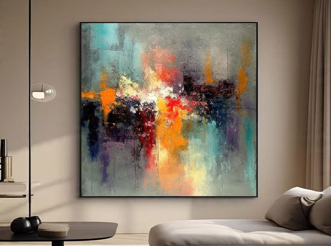 Handcrafted Abstract Painting, Modern Wall Art for Home Decor AB0088C