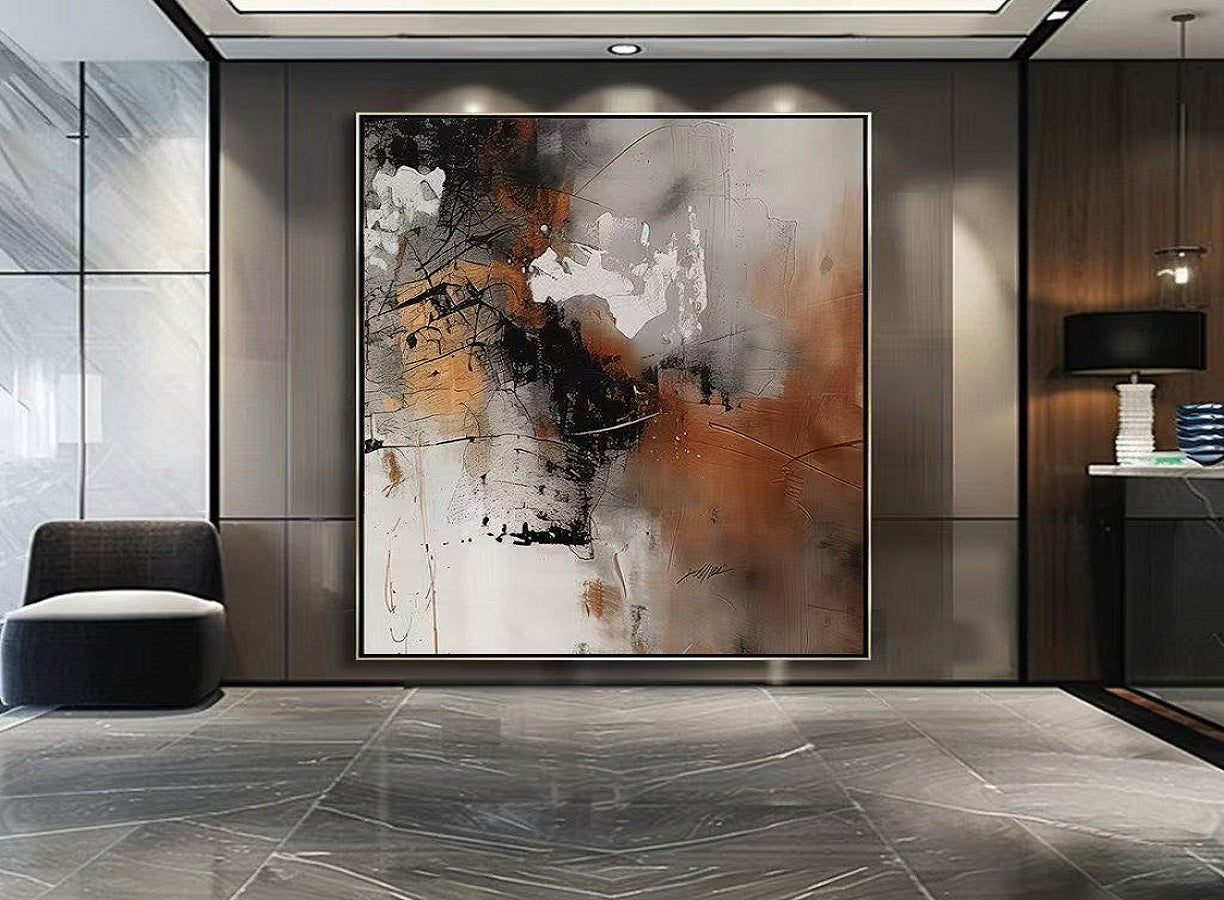 Handcrafted Abstract Painting, Modern Wall Art for Home Decor AB0089C