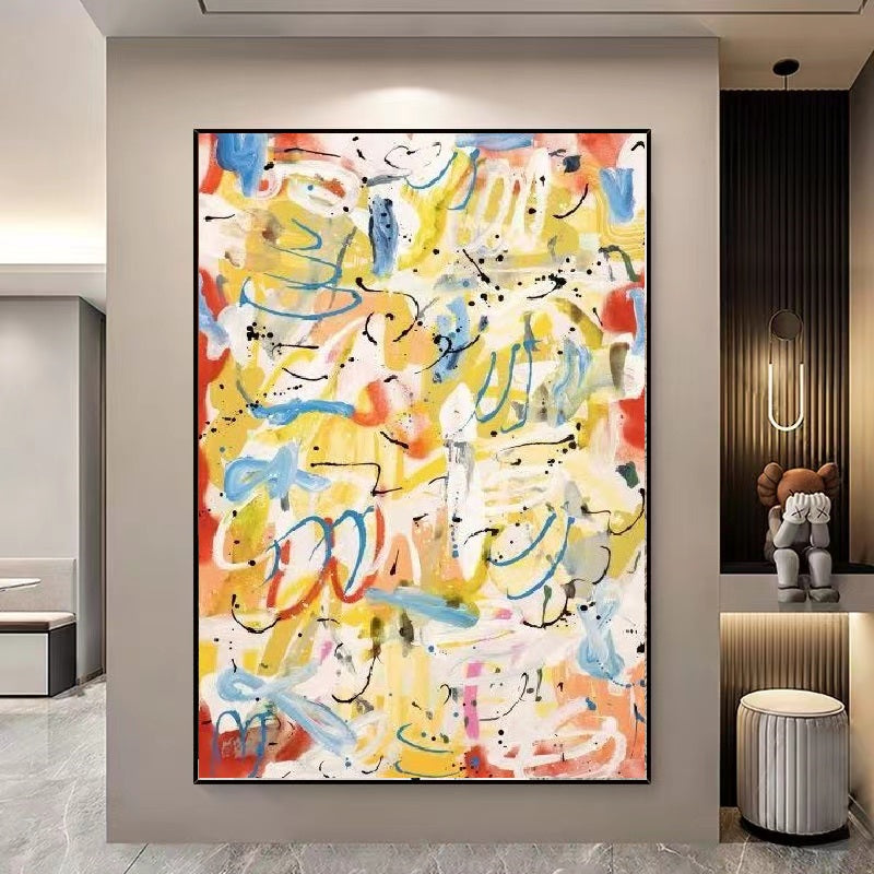 Handcrafted Abstract Painting Fine Wall Art For Homedecor AB1021C