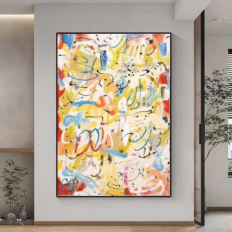 Handcrafted Abstract Painting Fine Wall Art For Homedecor AB1021C