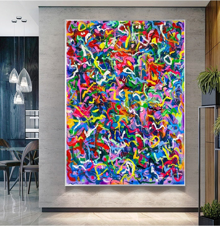 Handcrafted Abstract Painting Fine Wall Art For Homedecor AB1063