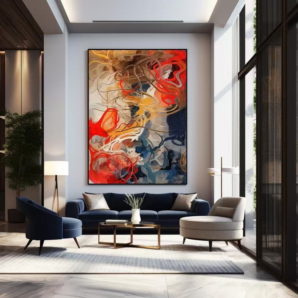Handcrafted Abstract Painting Fine Wall Art For Homedecor AB1104