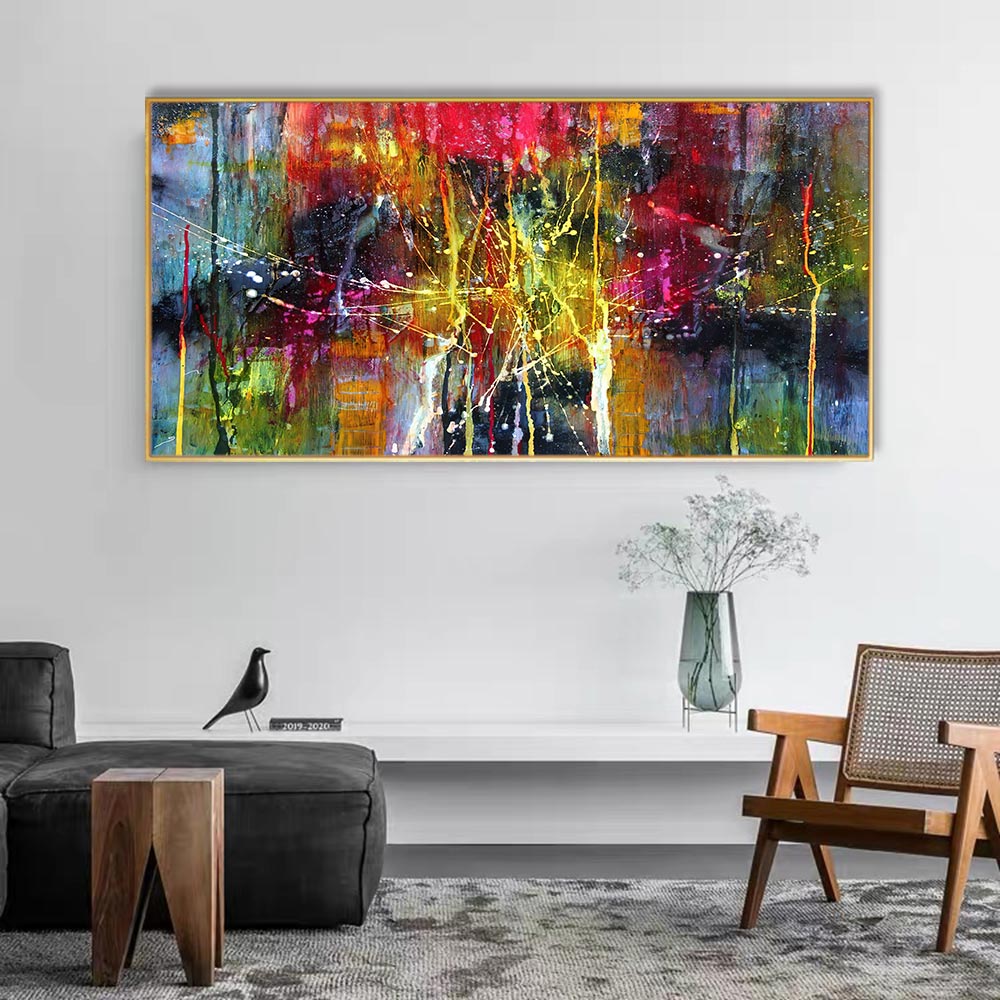 Handcrafted Abstract Painting Fine Wall Art For Homedecor AB2009