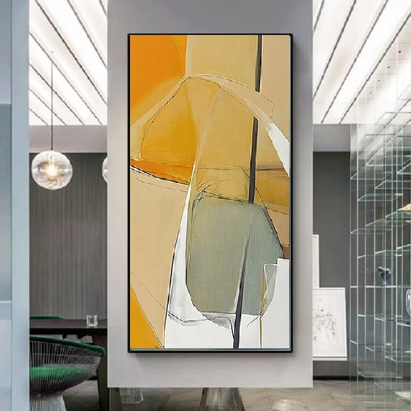 Handcrafted Abstract Painting, Modern Wall Art for Home Decor AB2024