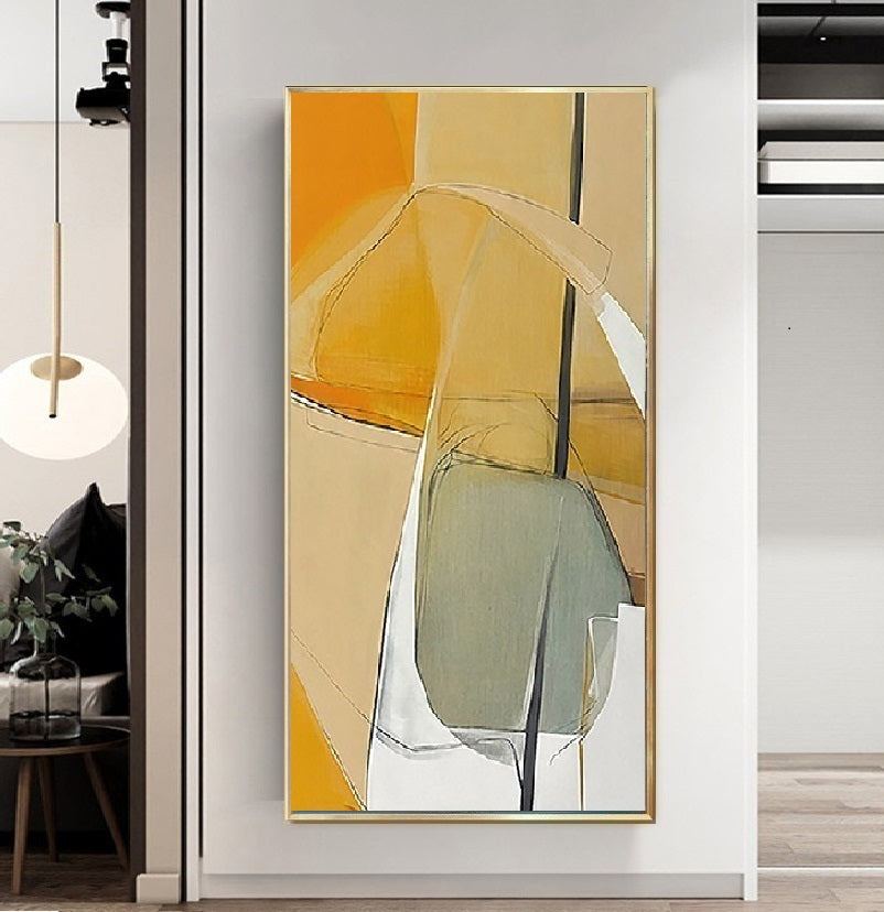Handcrafted Abstract Painting, Modern Wall Art for Home Decor AB2024