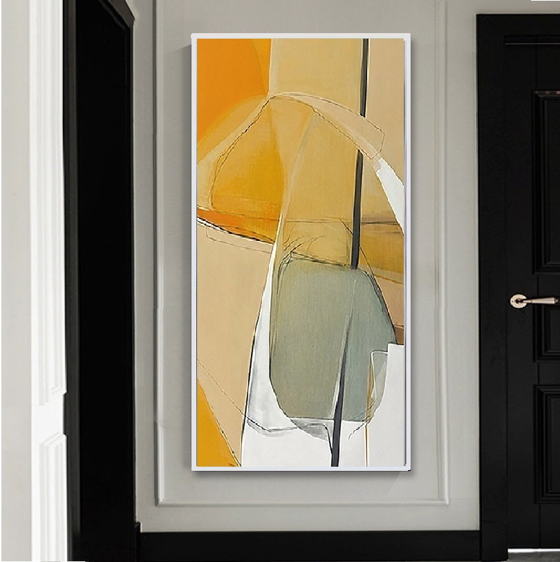Handcrafted Abstract Painting, Modern Wall Art for Home Decor AB2024