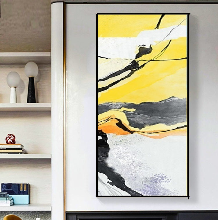 Handcrafted Abstract Painting, Modern Wall Art for Home Decor AB2037