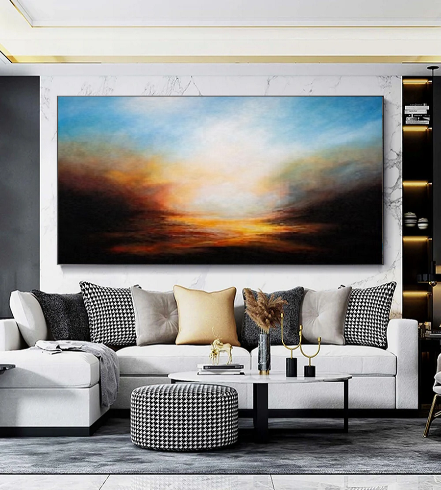 Handcrafted Abstract Painting, Modern Wall Art for Home Decor AB2044
