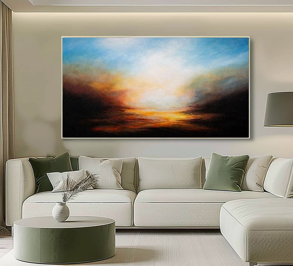Handcrafted Abstract Painting, Modern Wall Art for Home Decor AB2044