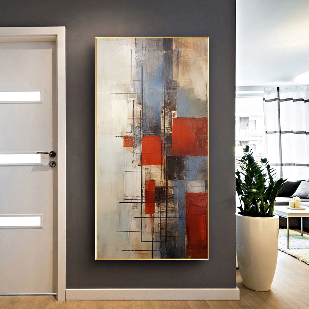 Handcrafted Abstract Painting, Modern Wall Art for Home Decor AB2061