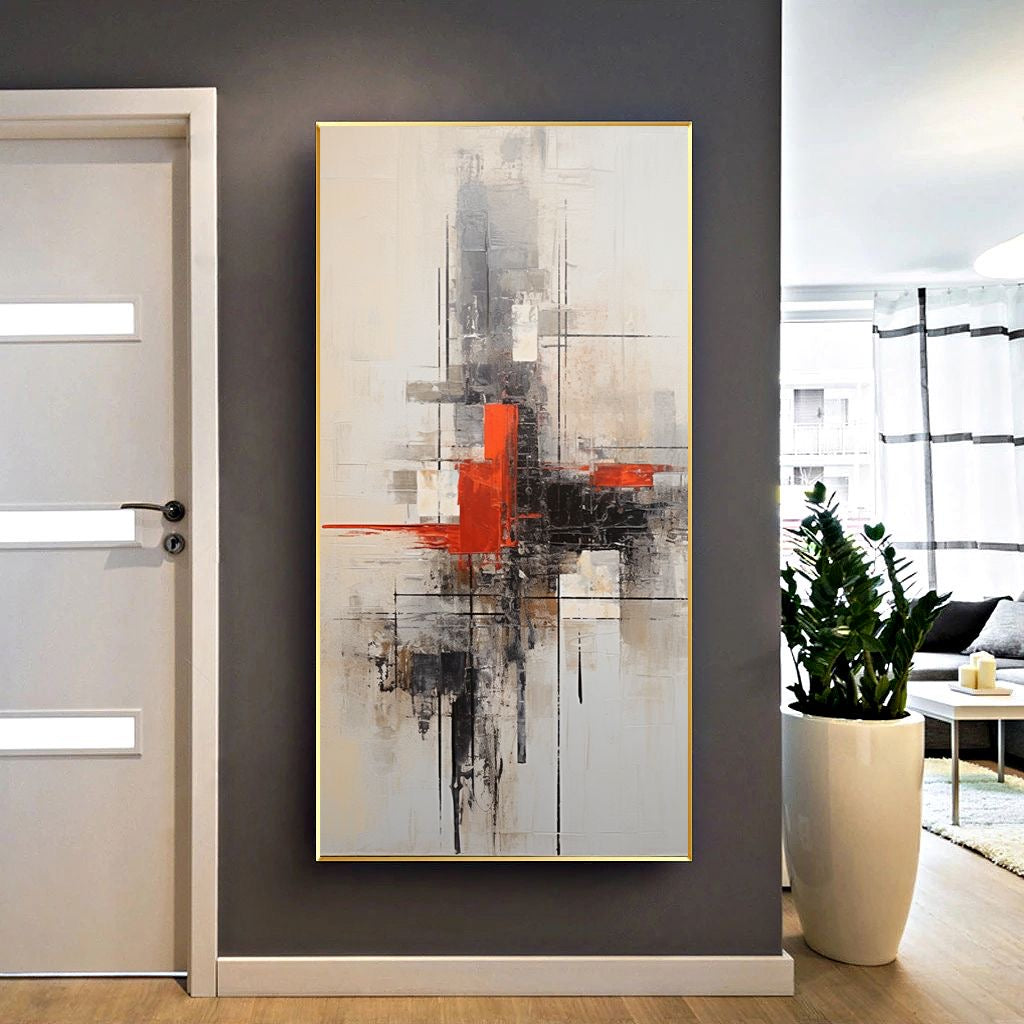 Handcrafted Abstract Painting, Modern Wall Art for Home Decor AB2064