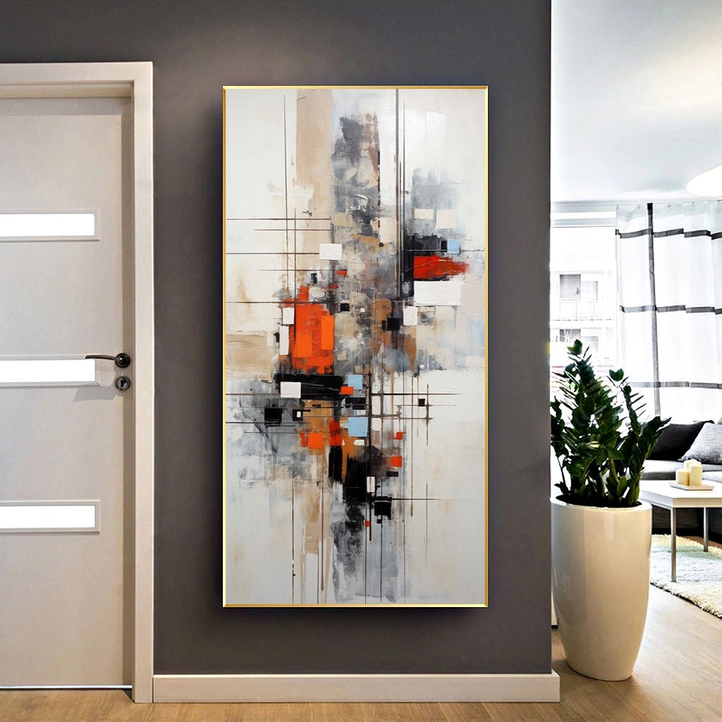Handcrafted Abstract Painting, Modern Wall Art for Home Decor AB2065