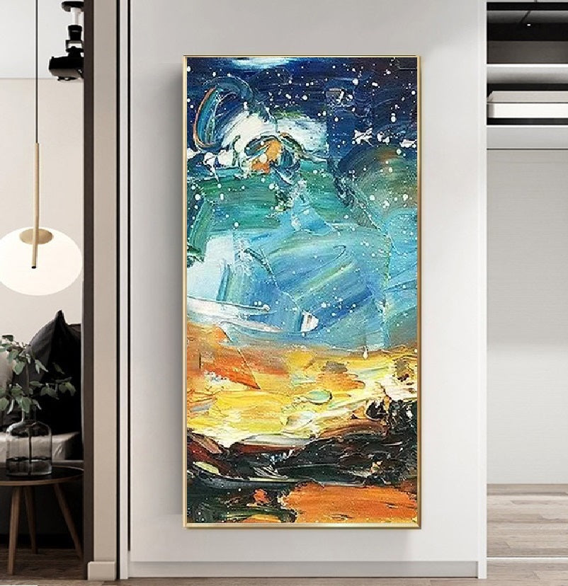 Handcrafted Abstract Painting, Modern Wall Art for Home Decor AB2067