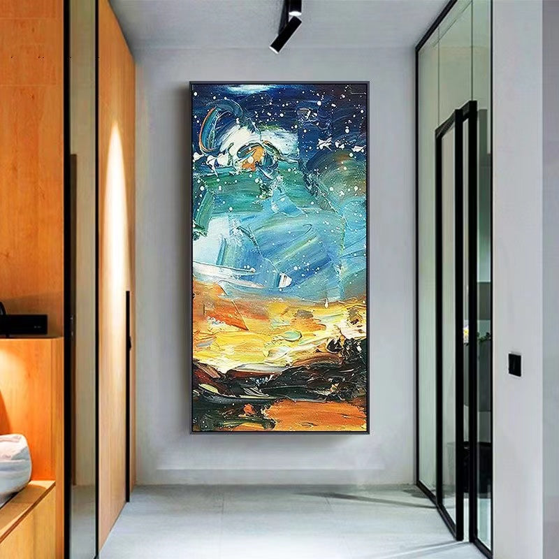 Handcrafted Abstract Painting, Modern Wall Art for Home Decor AB2067
