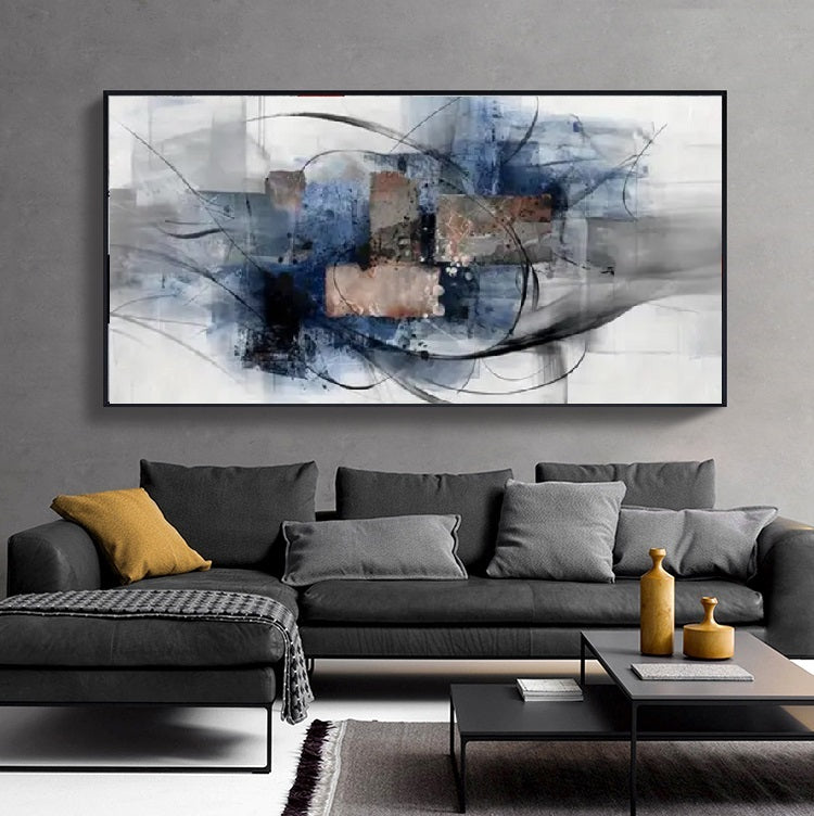 Handcrafted Abstract Painting, Modern Wall Art for Home Decor AB2075