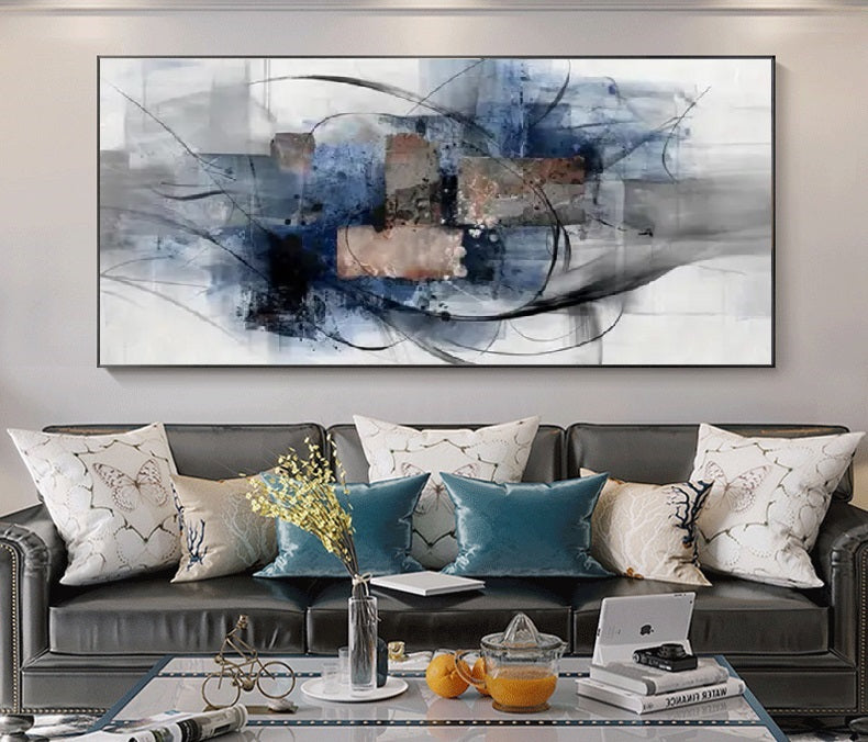 Handcrafted Abstract Painting, Modern Wall Art for Home Decor AB2075