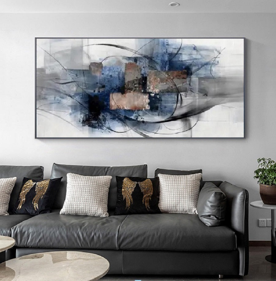 Handcrafted Abstract Painting, Modern Wall Art for Home Decor AB2075