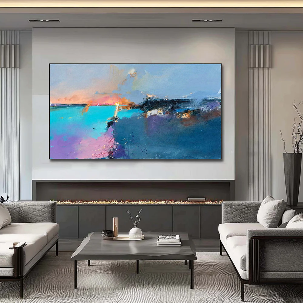 Handcrafted Abstract Painting, Modern Wall Art for Home Decor AB2077