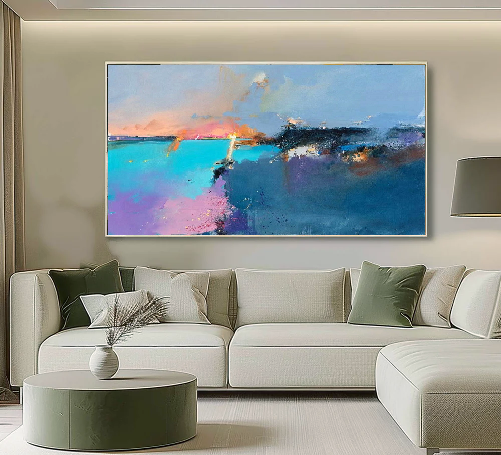 Handcrafted Abstract Painting, Modern Wall Art for Home Decor AB2077