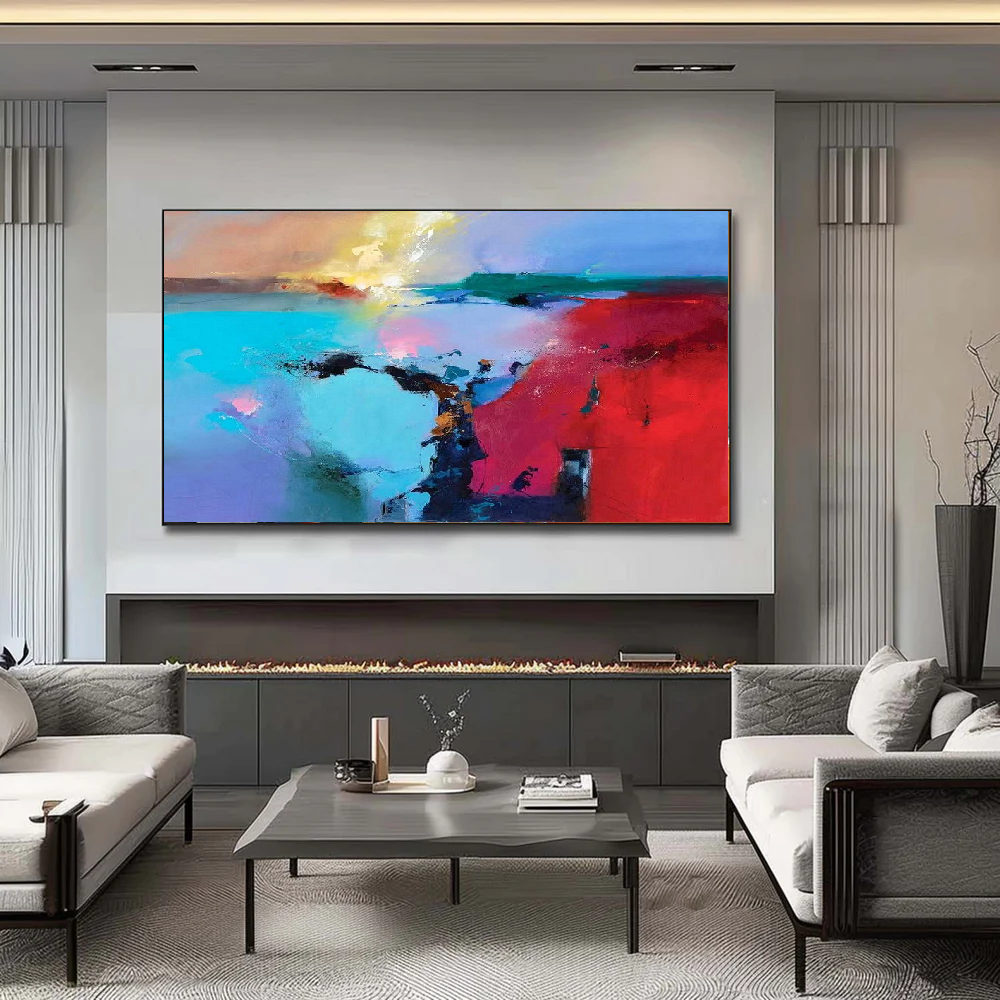 Handcrafted Abstract Painting, Modern Wall Art for Home Decor AB2078