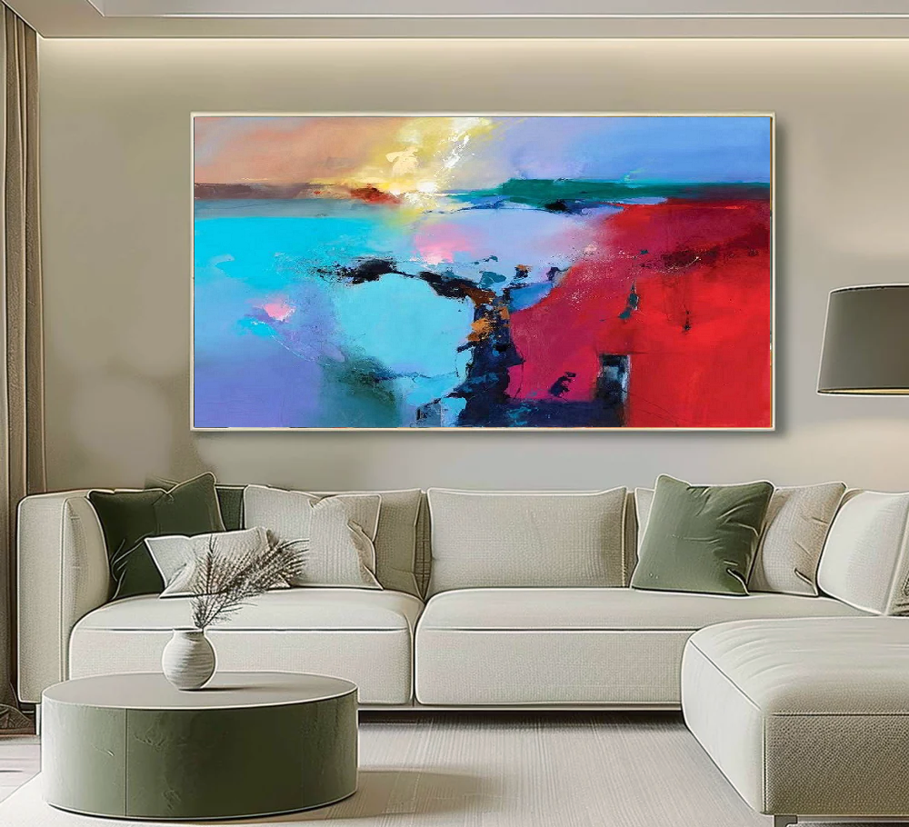 Handcrafted Abstract Painting, Modern Wall Art for Home Decor AB2078