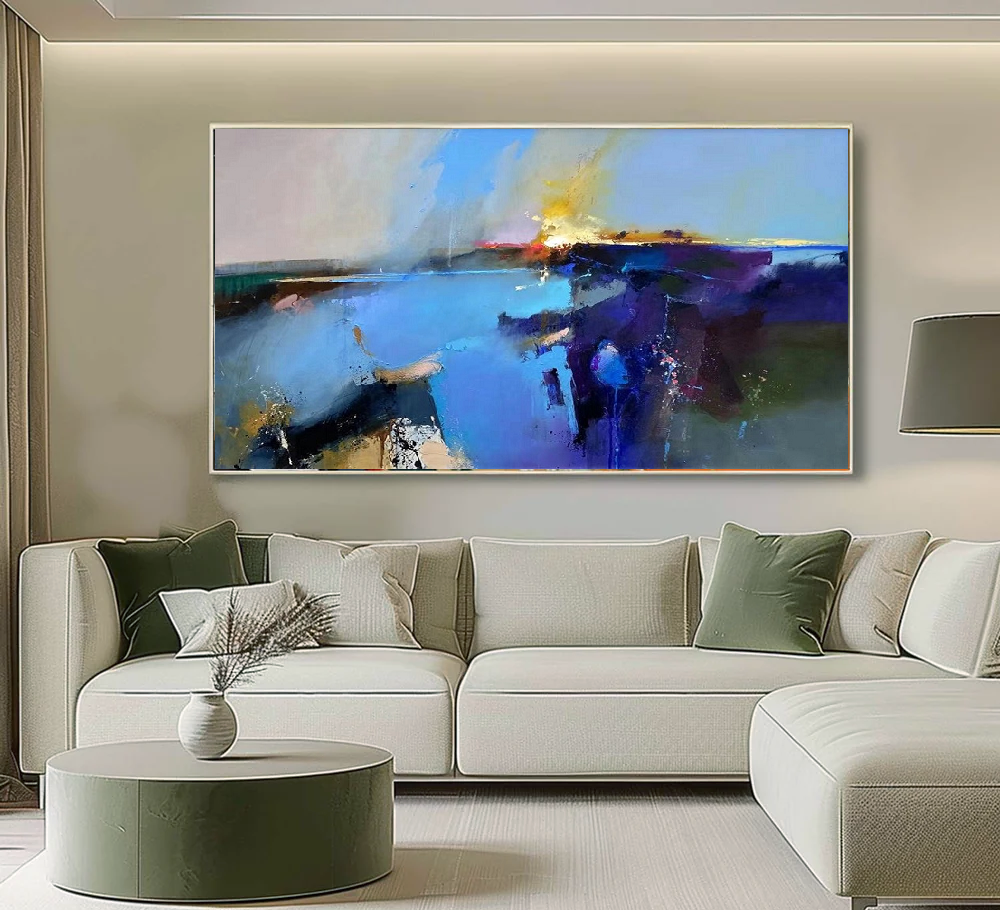 Handcrafted Abstract Painting, Modern Wall Art for Home Decor AB2080