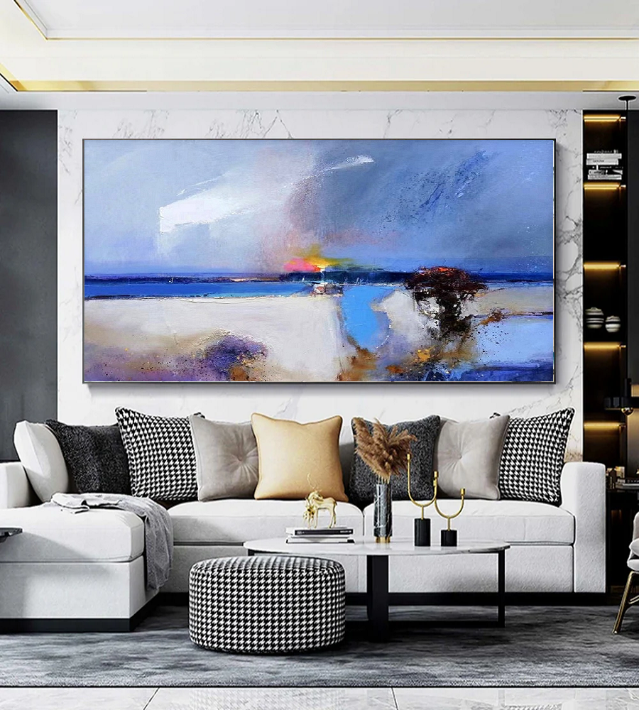 Handcrafted Abstract Painting, Modern Wall Art for Home Decor AB2081