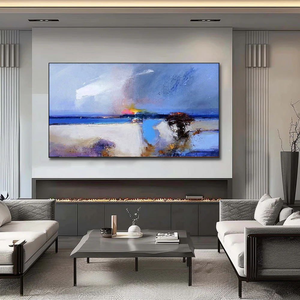 Handcrafted Abstract Painting, Modern Wall Art for Home Decor AB2081