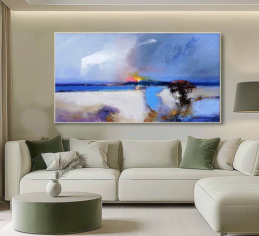 Handcrafted Abstract Painting, Modern Wall Art for Home Decor AB2081