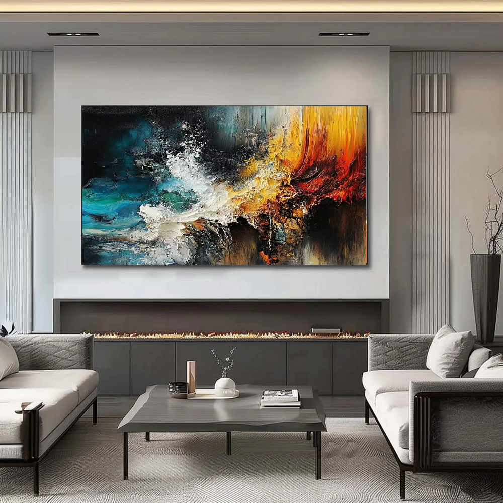 Handcrafted Abstract Painting, Modern Wall Art for Home Decor AB2082