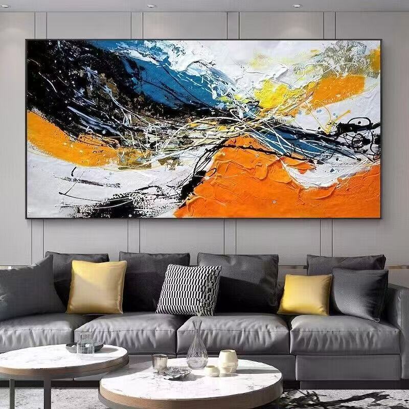 Handcrafted Abstract Painting, Modern Wall Art for Home Decor AB2095