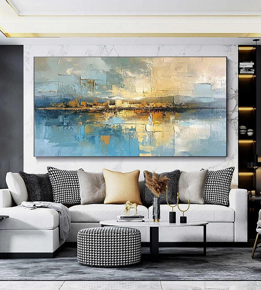 Handcrafted Abstract Painting, Modern Wall Art for Home Decor AB2097