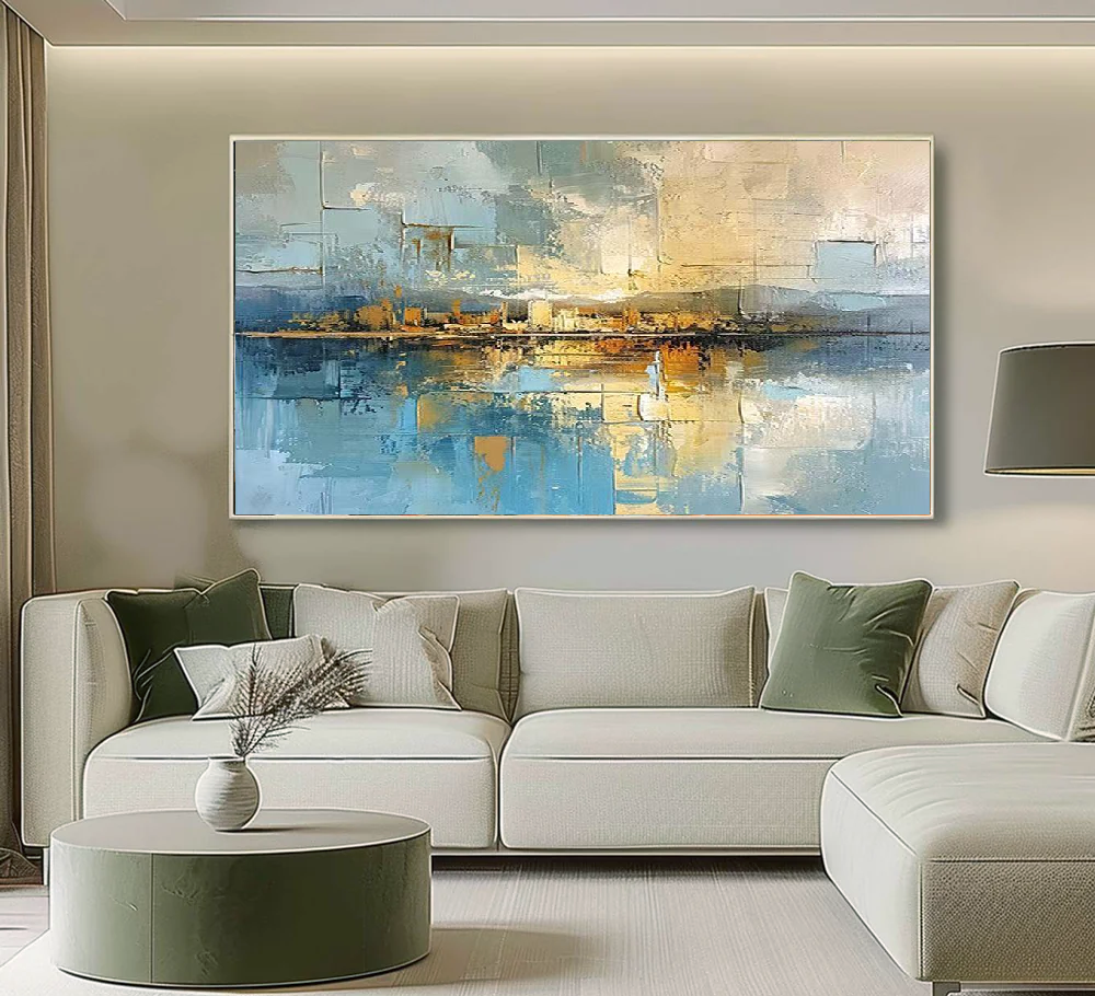 Handcrafted Abstract Painting, Modern Wall Art for Home Decor AB2097