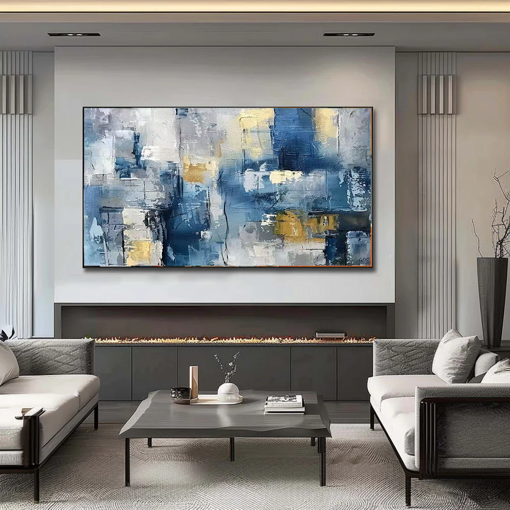 Handcrafted Abstract Painting, Modern Wall Art for Home Decor AB2099