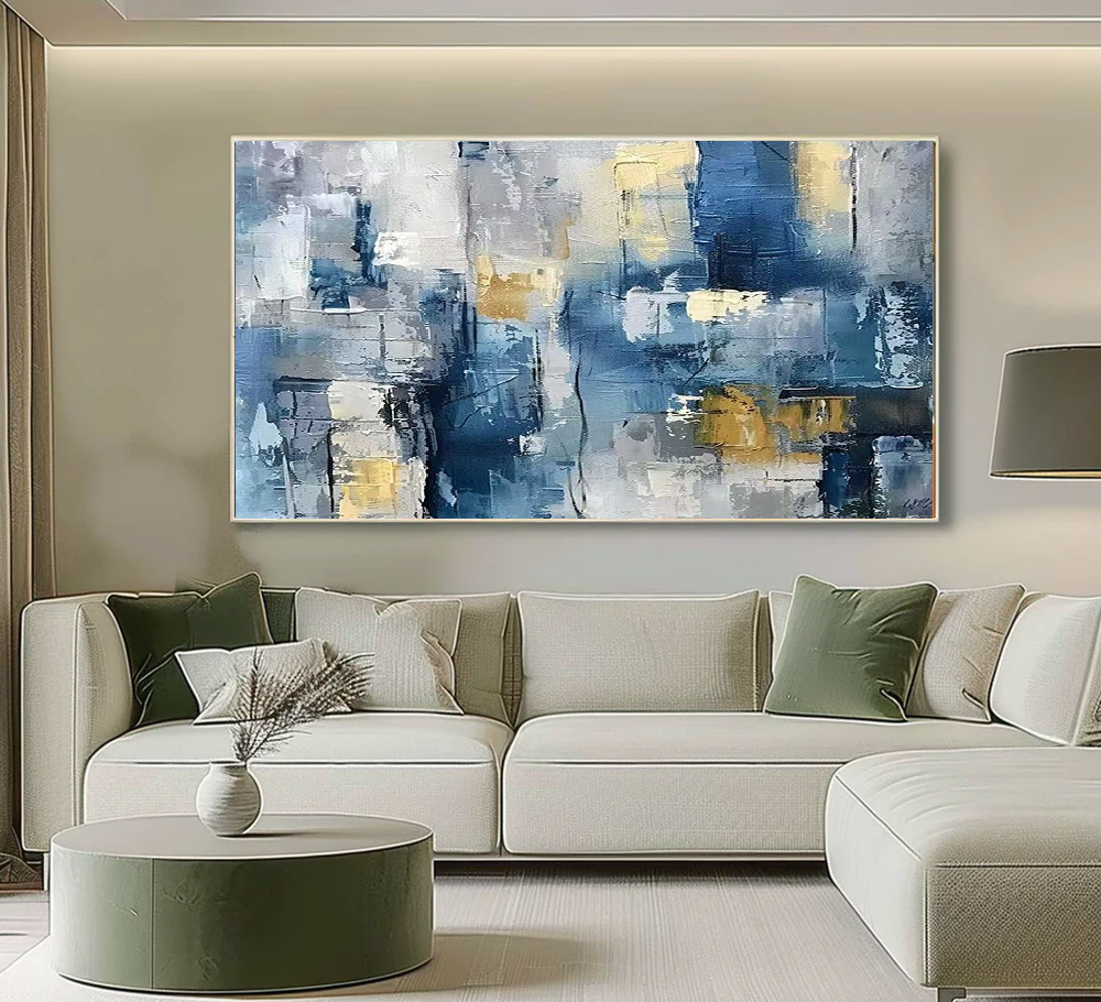 Handcrafted Abstract Painting, Modern Wall Art for Home Decor AB2099