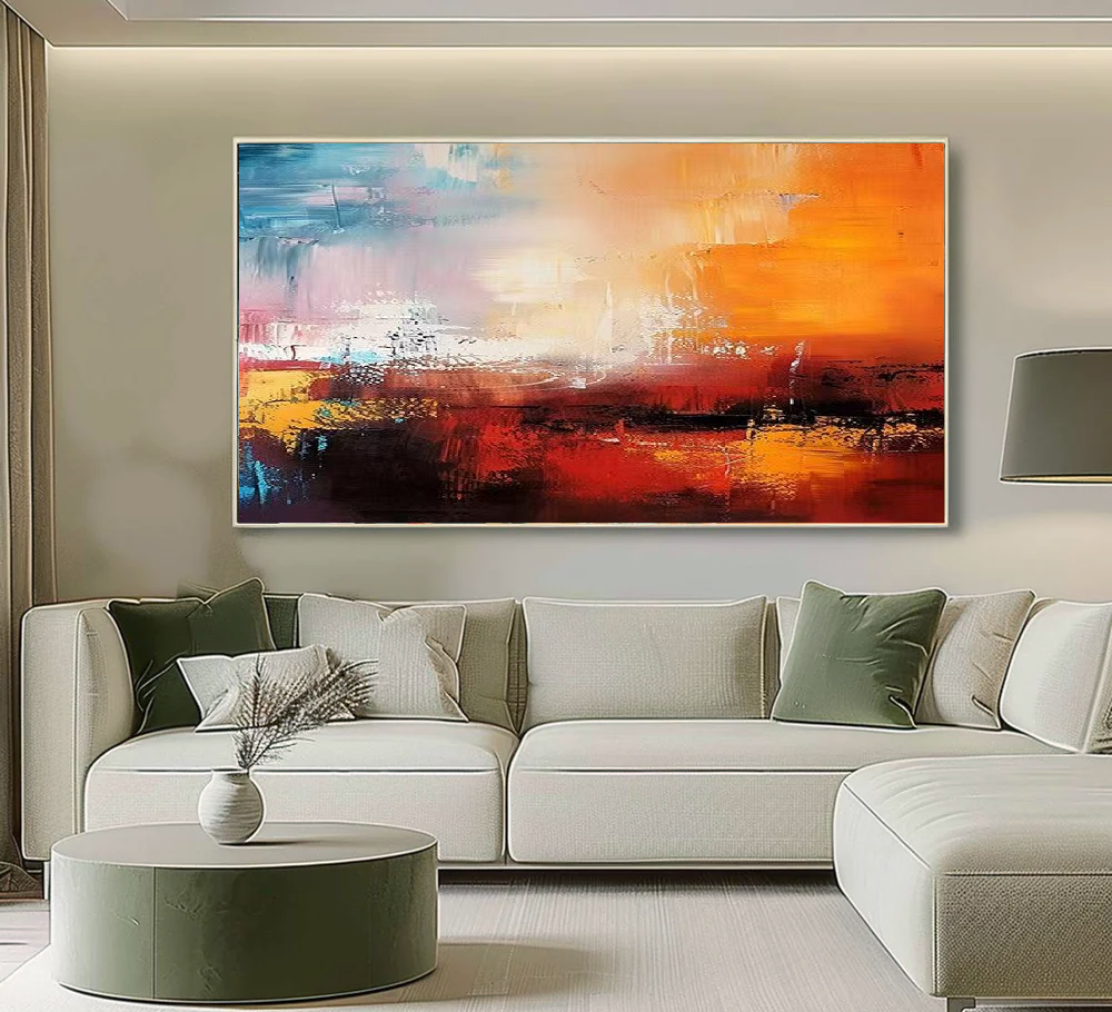 Handcrafted Abstract Painting, Modern Wall Art for Home Decor AB2101