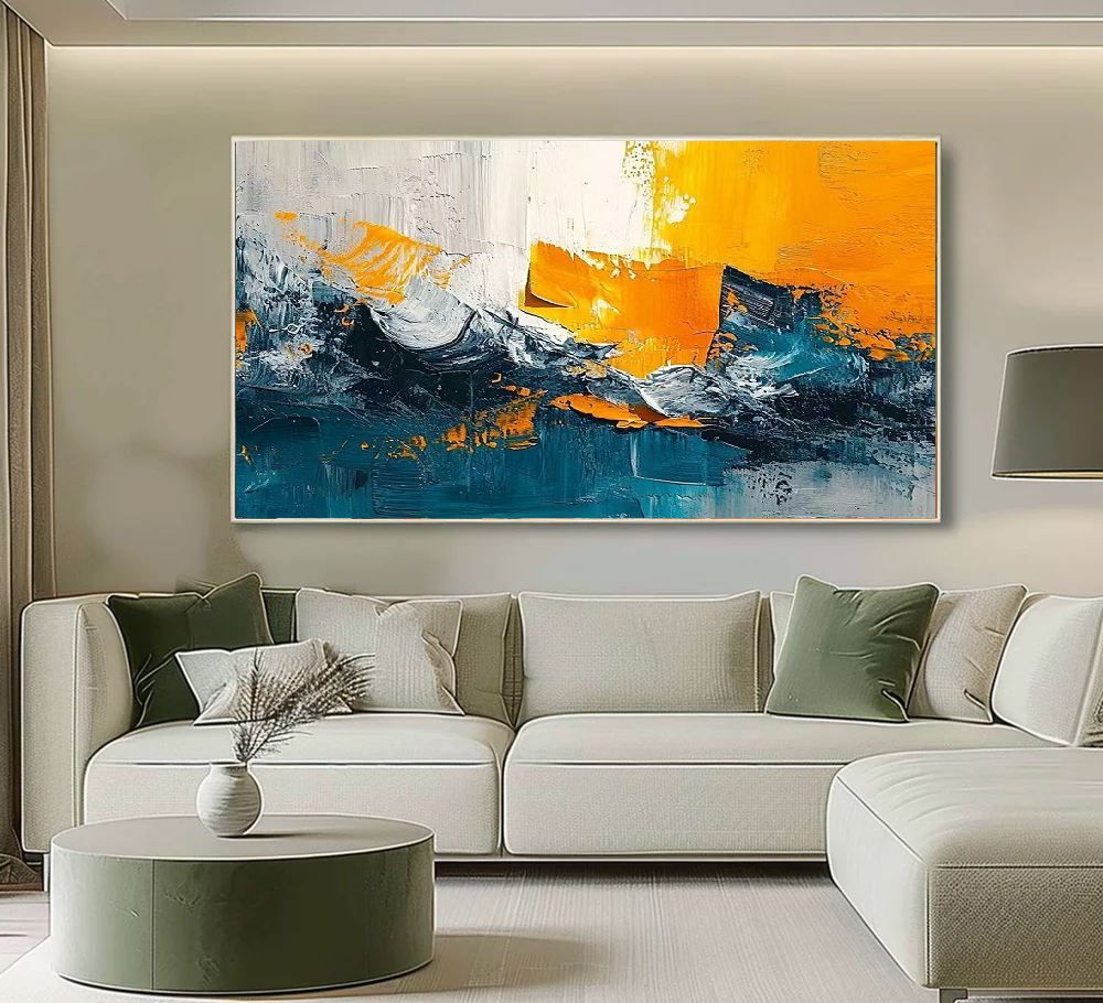 Handcrafted Abstract Painting, Modern Wall Art for Home Decor AB2102