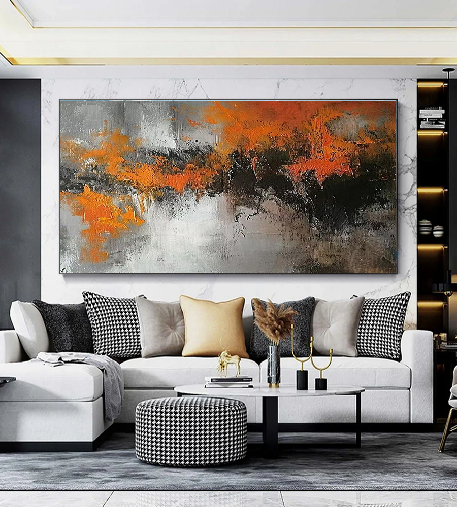 Handcrafted Abstract Painting, Modern Wall Art for Home Decor AB2103