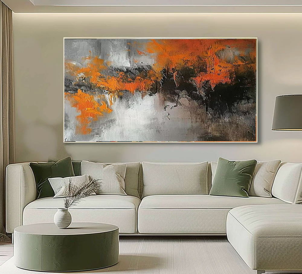 Handcrafted Abstract Painting, Modern Wall Art for Home Decor AB2103