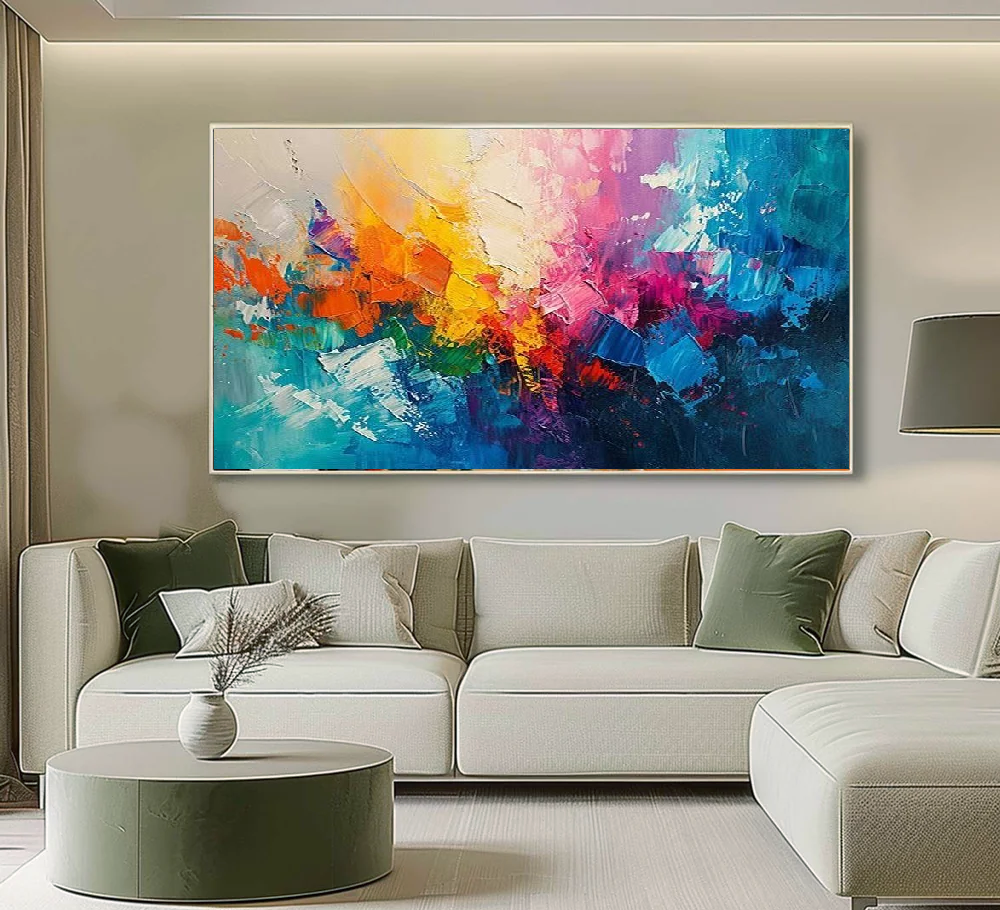 Handcrafted Abstract Painting, Modern Wall Art for Home Decor AB2104