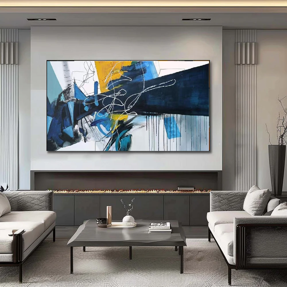 Handcrafted Abstract Painting, Modern Wall Art for Home Decor AB2106