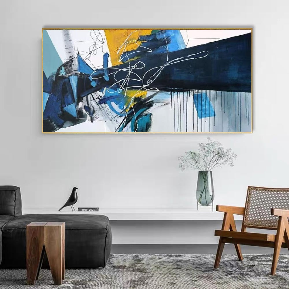 Handcrafted Abstract Painting, Modern Wall Art for Home Decor AB2106