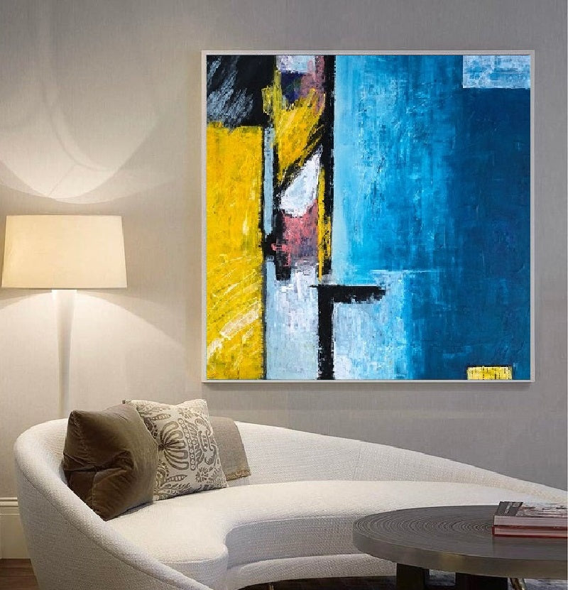 Handcrafted Abstract Painting, Modern Wall Art for Home Decor AB3003