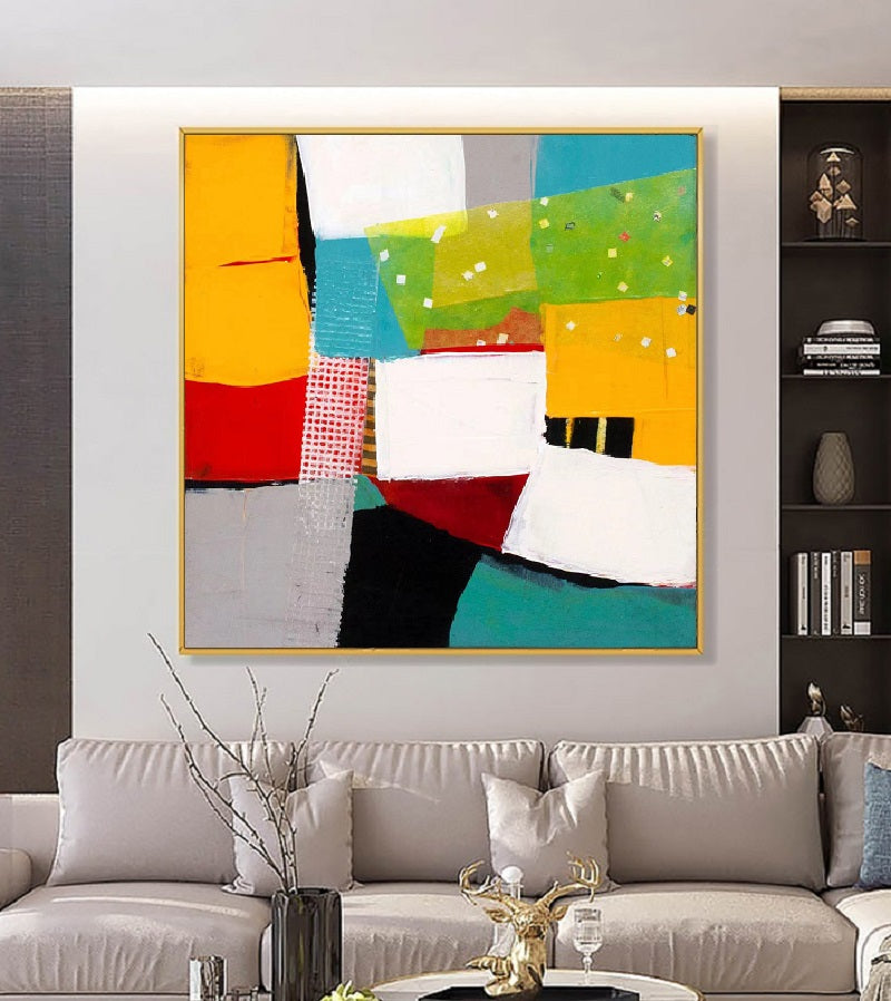 Handcrafted Abstract Painting, Modern Wall Art for Home Decor AB3004A