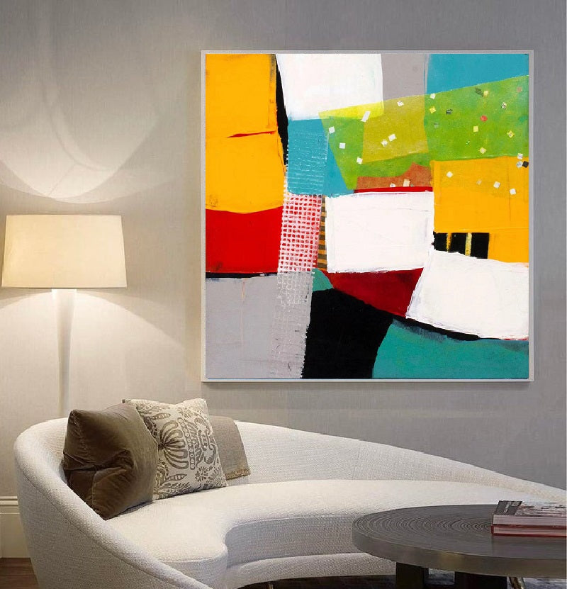 Handcrafted Abstract Painting, Modern Wall Art for Home Decor AB3004A