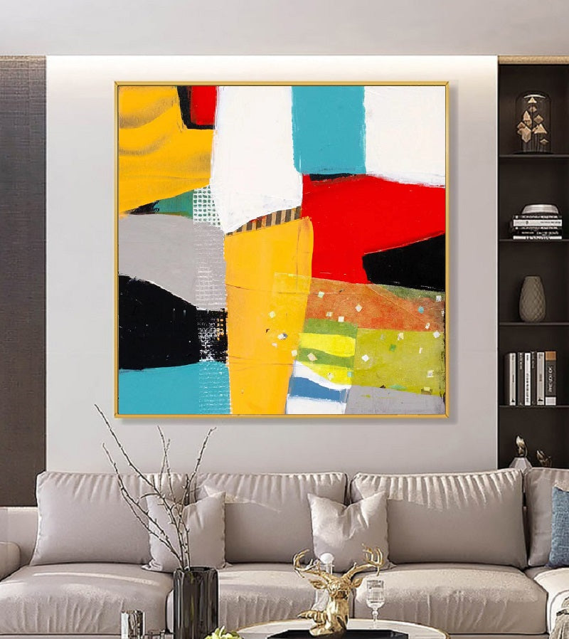 Handcrafted Abstract Painting, Modern Wall Art for Home Decor AB3004B